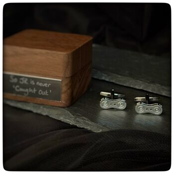 Personalised Bicycle Chain Link Cufflinks, 9 of 12