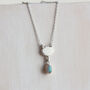 Shimmer Charm Pendant With Australian Solid Opal Set In 9ct Yellow Gold And Silver, thumbnail 2 of 5