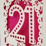 Personalised 21st Birthday Card Papercut Spotty Design, thumbnail 5 of 7