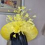 Yellow Large Disc Headpiece With Petals And Flowers, thumbnail 3 of 4