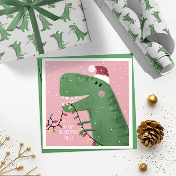 Tree Rex Christmas Card, 2 of 9