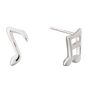 Mismatched Silver Music Note Stud Earrings, thumbnail 7 of 7