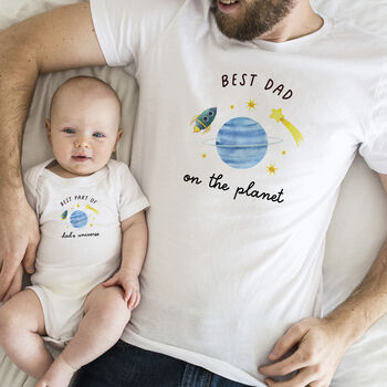 Matching Daddy And Baby Space Outfit Gift, 6 of 6