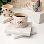 Evil Eye Mug With 24ct Gold And Blush Ceramic, thumbnail 1 of 2