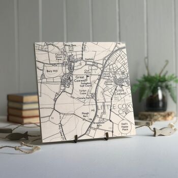 Golf Course Map Printed On Wood, 2 of 11