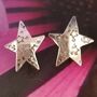Cool Silver Star Stud Earrings, thumbnail 1 of 6