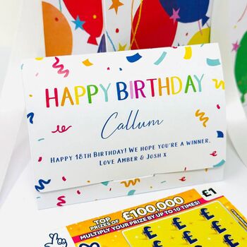 Personalised Birthday Scratch Card Holder, 2 of 4