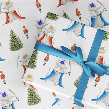 Nutcracker Mouse King Gift Wrapping Paper, 3 of 3