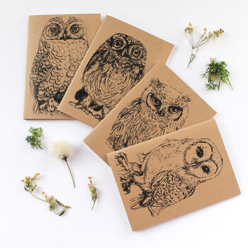 A6 Owl Notebook Choice Of Four Designs, 4 of 8
