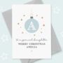 Initial Bauble Personalised Daughter Christmas Card, thumbnail 1 of 3