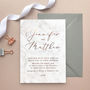 Marble And Copper Foil Wedding Invitations, thumbnail 1 of 4