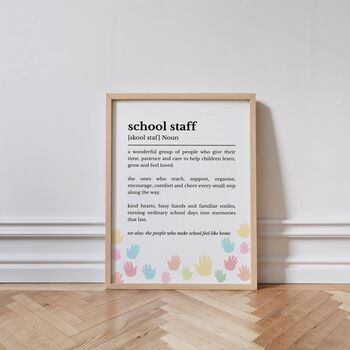 Personalised Teaching Assistant Definition Wall Art, 2 of 4