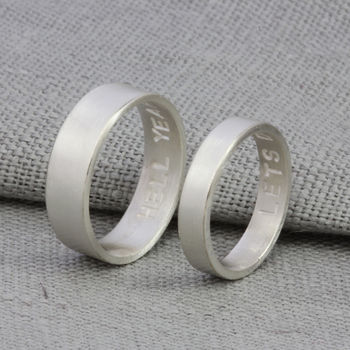 Matching Personalised Silver Rings, 2 of 4