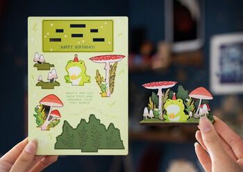 Personalised Cute Frog Birthday Pop Out Card, 2 of 5