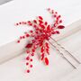 Vibrant Red Crystal Hair Pin, thumbnail 6 of 6