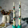 Festive Hand Painted Taper Candles, thumbnail 4 of 5