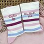 Pink Personalised Name Bamboo Socks Gift For Her, thumbnail 1 of 4
