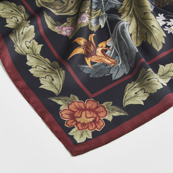 Winter Solstice Tales Green Square Scarf, 5 of 9