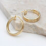 9ct Yellow Gold Ribbed Creole Hoop Earrings, thumbnail 1 of 4