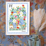 F Is Flor Flowers Print, thumbnail 1 of 4