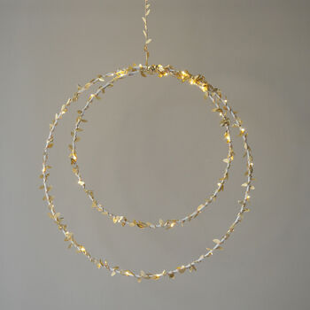 Gold Leaf Double Light Up Wreath, 2 of 3