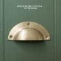 Solid Brass Victorian Cabinet Knobs And Round Cup Pulls, thumbnail 8 of 8