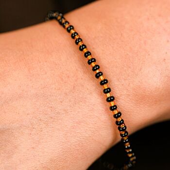 Black Beads Elegant Indian Nazaria Bracelet, 2 of 6