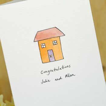 Personalised House Handmade New Home Card, 4 of 6