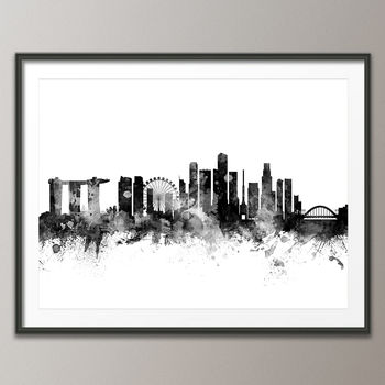Singapore Skyline Cityscape Art Print, 3 of 8