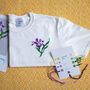 Idyllic Iris T Shirt Cross Stitch Kit, thumbnail 1 of 7
