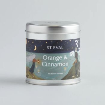 Orange And Cinnamon Christmas Scented Tinned Candle, 2 of 3