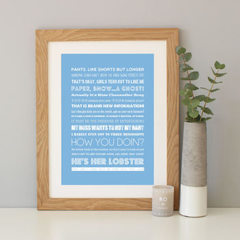 'Friends' The Tv Show Quote Print, 2 of 12