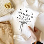Personalised Bow First Mother's Day 2026 Baby Grow, thumbnail 4 of 5