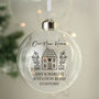 First Christmas In Our New Home Glass Bauble, thumbnail 4 of 5