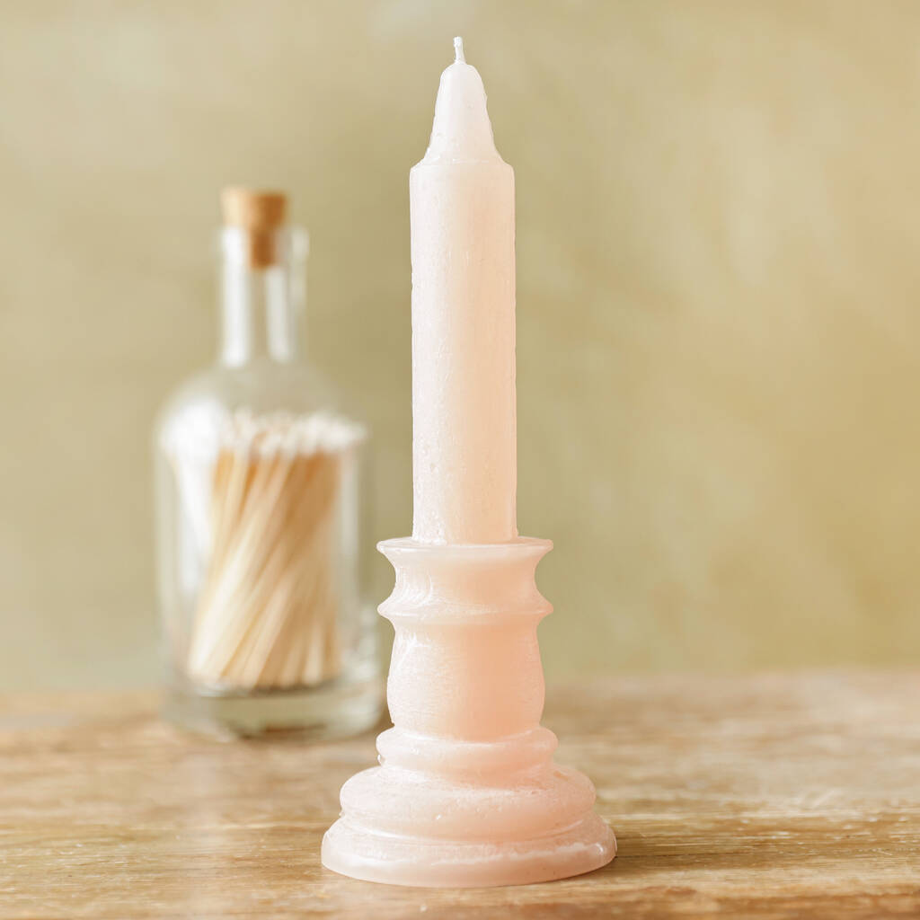Pink Candlestick Candle, 1 of 2