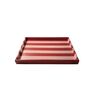 Pink And Red Striped Decorative Tray With Handles, thumbnail 2 of 5