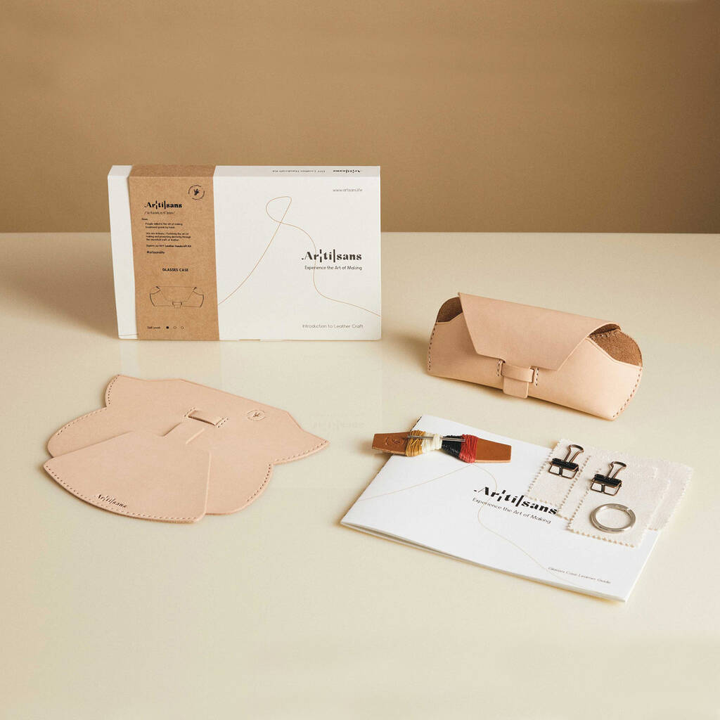 Glasses Case Premium Leather Diy Kit By Artisans