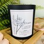 August Gladiolus Birth Flower Personalised Candle, thumbnail 3 of 11