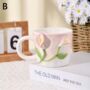 Pastel Pink Floral 3D Calla Lily Ceramic Mug, thumbnail 2 of 2