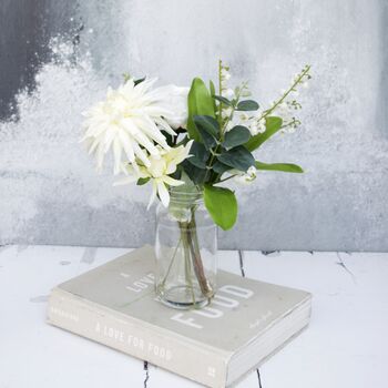 Faux Chrysantheum And Lily Of The Valley In Vase, 2 of 3