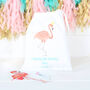 Flamingo Beauty Set With Personalised Bag, thumbnail 1 of 5