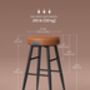 Set Of Two Bar Stools Synthetic Leather With Stitching, thumbnail 9 of 12