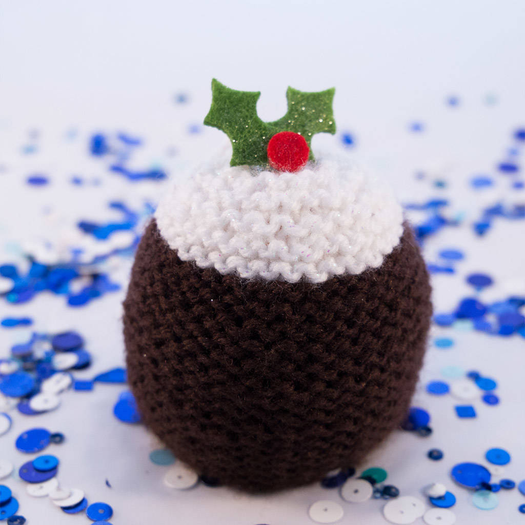 Hand Knitted Christmas Pudding Chocolate Orange, 1 of 3