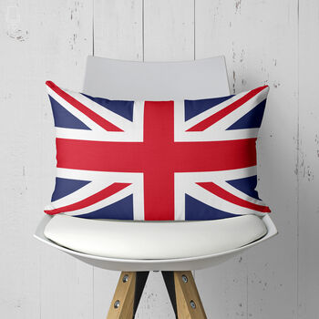 Union Jack Flag Cushion Cover From Soft Chenille Fabric, 8 of 12