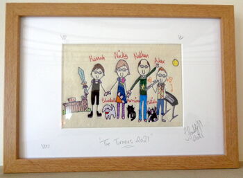 Personalised Family Embroidery Picture, 2 of 12