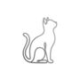 Cat Outline Steel Garden Sculpture, thumbnail 2 of 3
