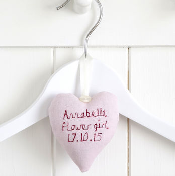 Personalised Hanging Heart Flower Girl Gift, 11 of 12