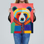 Bright Bold Bear Fun Multicoloured Wall Art Print, thumbnail 2 of 6