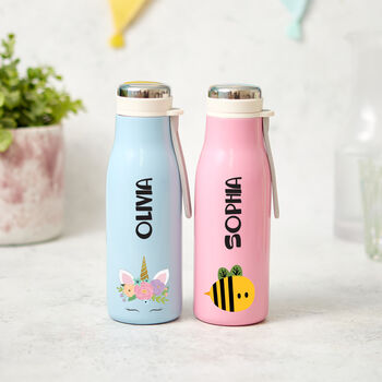 Personalised Kids Stainless Steel Water Bottle Gift, 2 of 5