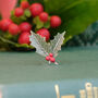 Holly With Berries Christmas Brooch, thumbnail 1 of 6